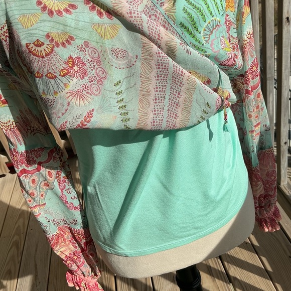 Hale Bob Multicolor Bohemian Blouse - Picture 7 of 8